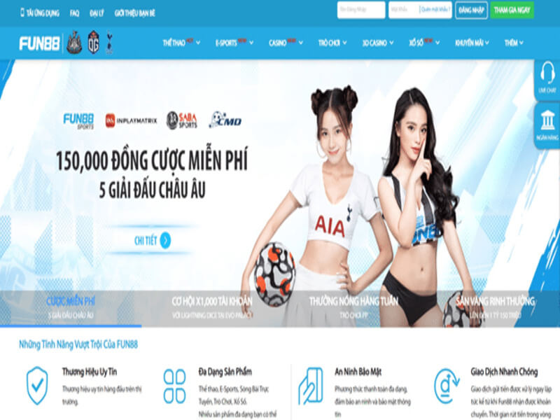 Nha cai Fun88 duoc danh gia cao 2 - nhà cái khuyến mãi thành viên mới 150k