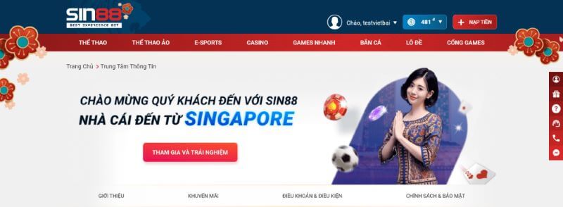 Chính sách bảo mật đáng tin cậy Sin88