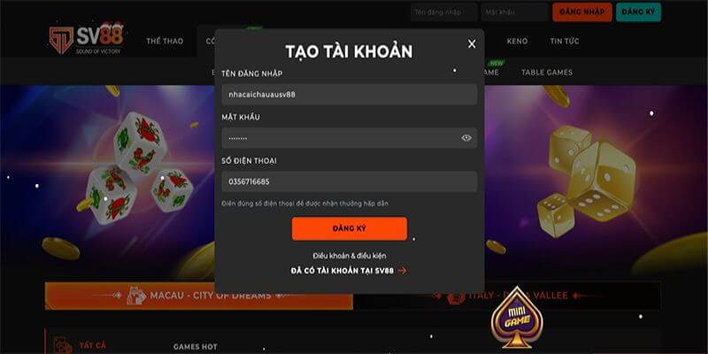 Cách đăng ký và đăng nhập vào sân chơi của SV88