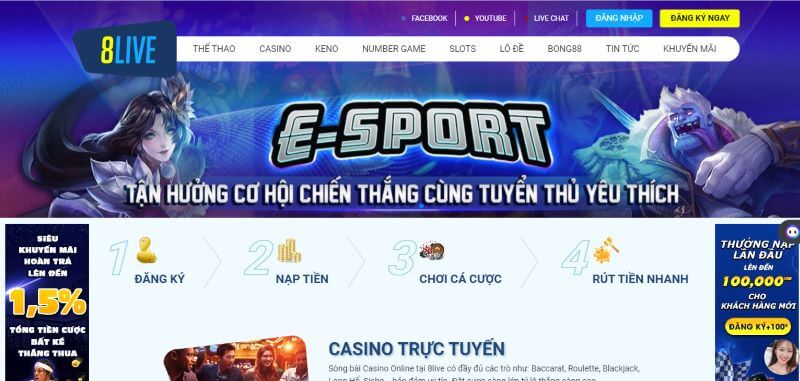 Đo lượng tìm kiếm của 8Live trong năm 2023