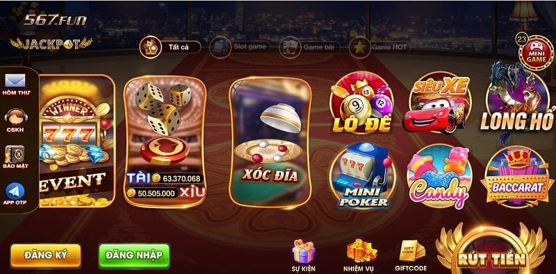 he thong tro choi 567 fun - 567 Fun